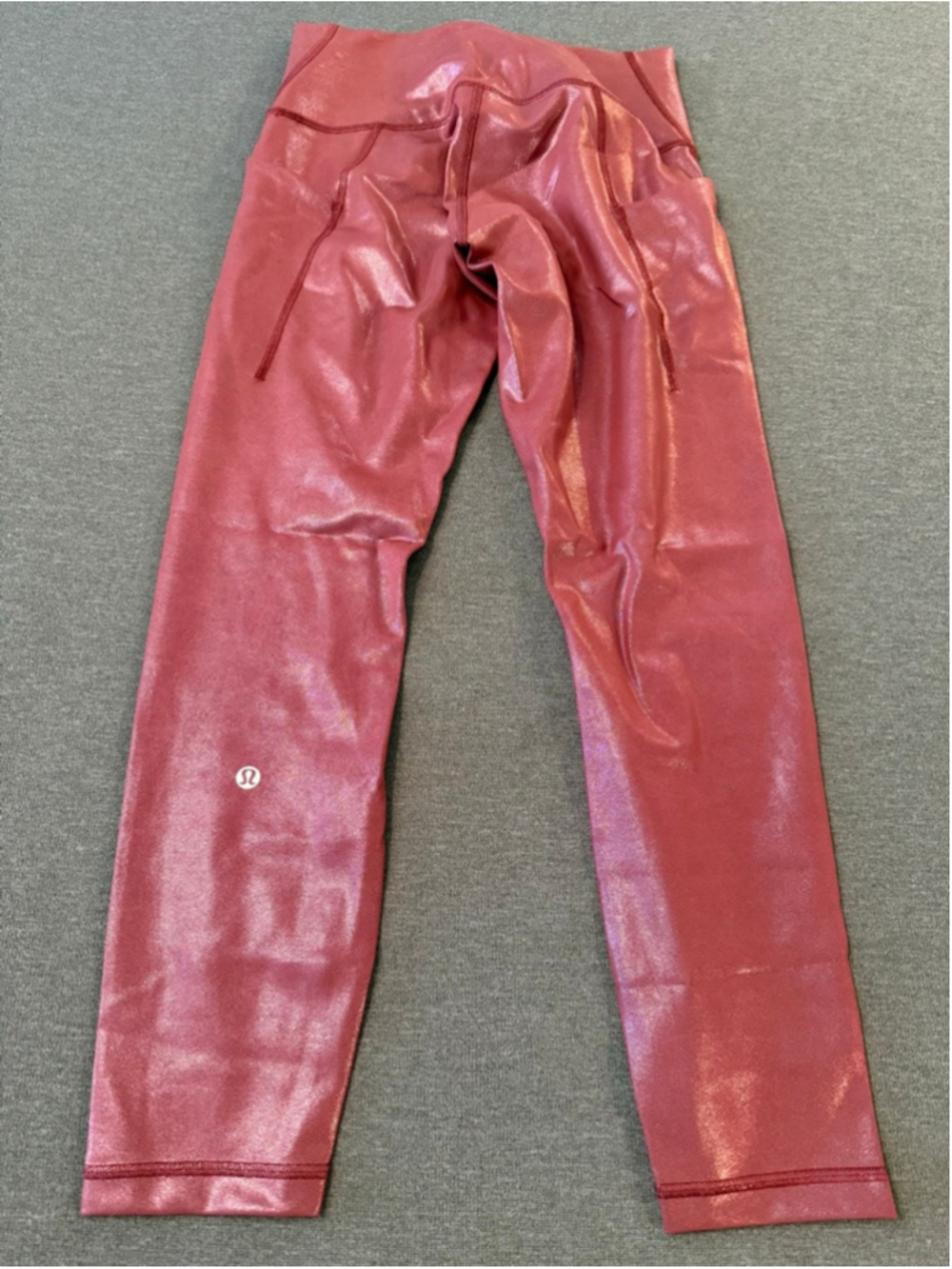 Lululemon Wunder Train High-Rise Tight 25" lmt edition Radiate Foil Red Merlot 8 - Picture 3 of 8